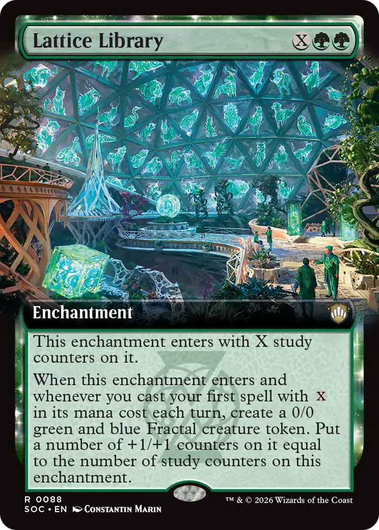 Lattice Library (Extended Art) [Secrets of Strixhaven Commander] | Exor Games Summserside