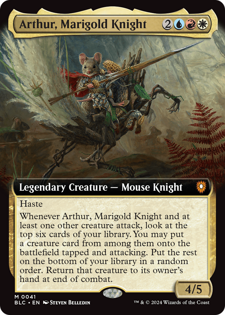 Arthur, Marigold Knight (Extended Art) [Bloomburrow Commander] | Exor Games Summserside