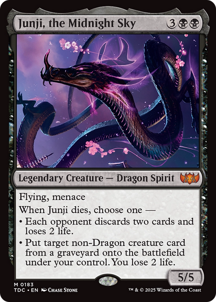 Junji, the Midnight Sky [Tarkir: Dragonstorm Commander] | Exor Games Summserside