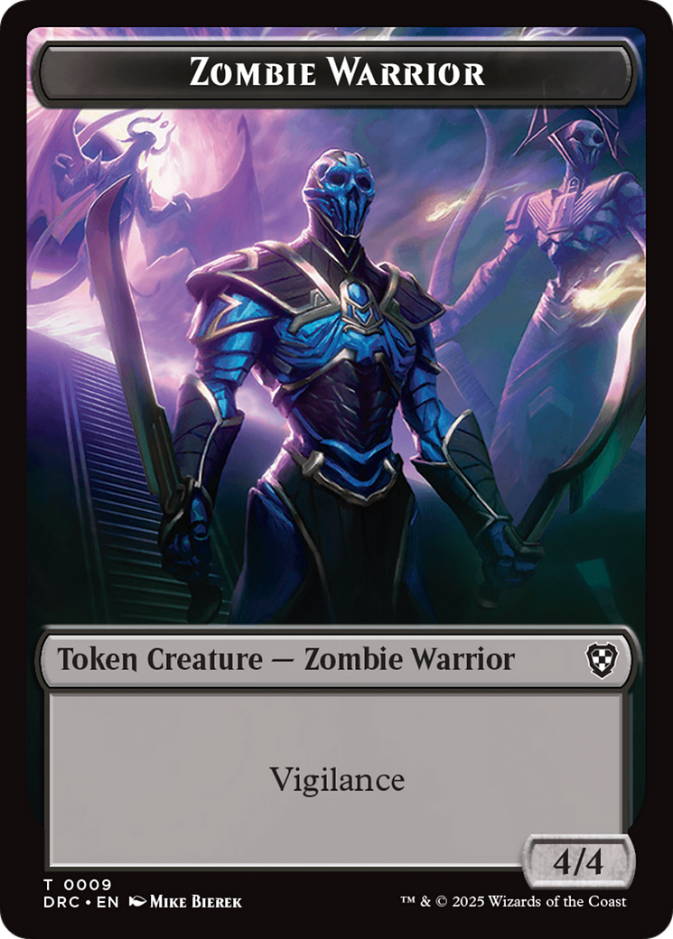 Zombie Army // Zombie Warrior Double-Sided Token [Aetherdrift Tokens] | Exor Games Summserside