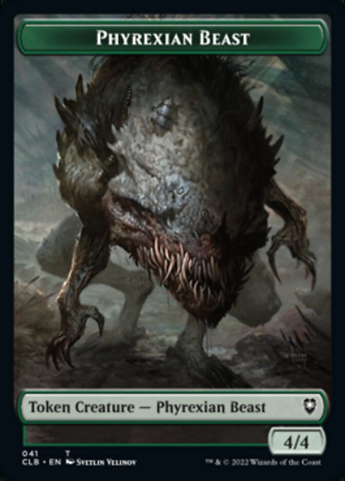Phyrexian Beast // Wurm Double-Sided Token [Commander Legends: Battle for Baldur's Gate Tokens] | Exor Games Summserside
