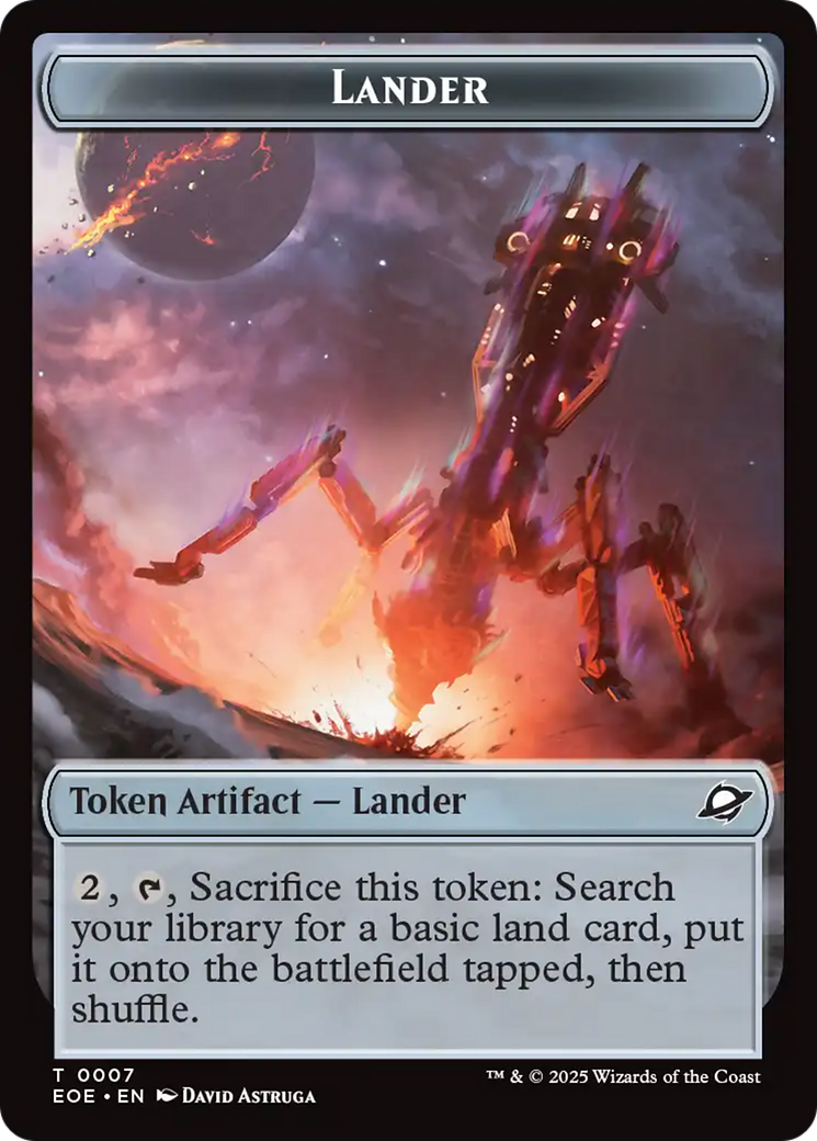 Human Soldier // Lander (0007) Doubled-Sided Token [Edge of Eternities Tokens] | Exor Games Summserside