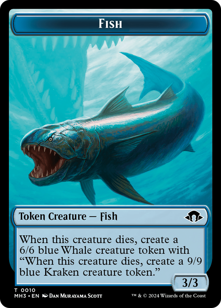 Eldrazi Spawn // Fish Double-Sided Token [Modern Horizons 3 Tokens] | Exor Games Summserside