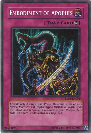 Embodiment of Apophis [RP01-EN098] Secret Rare | Exor Games Summserside