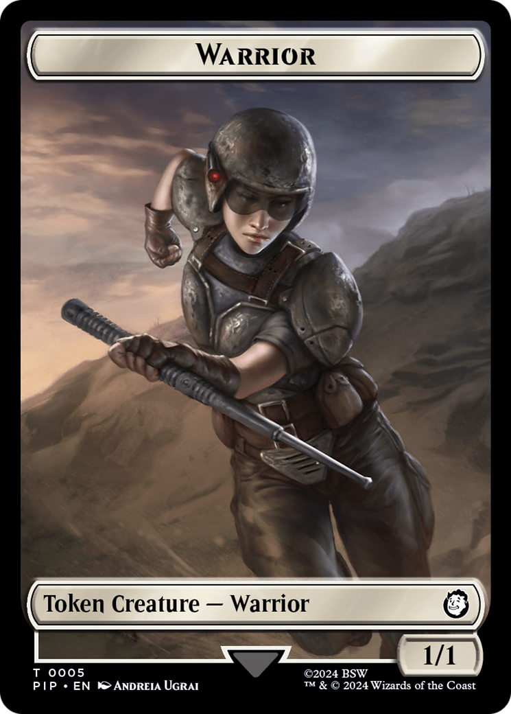 Radiation // Warrior Double-Sided Token [Fallout Tokens] | Exor Games Summserside