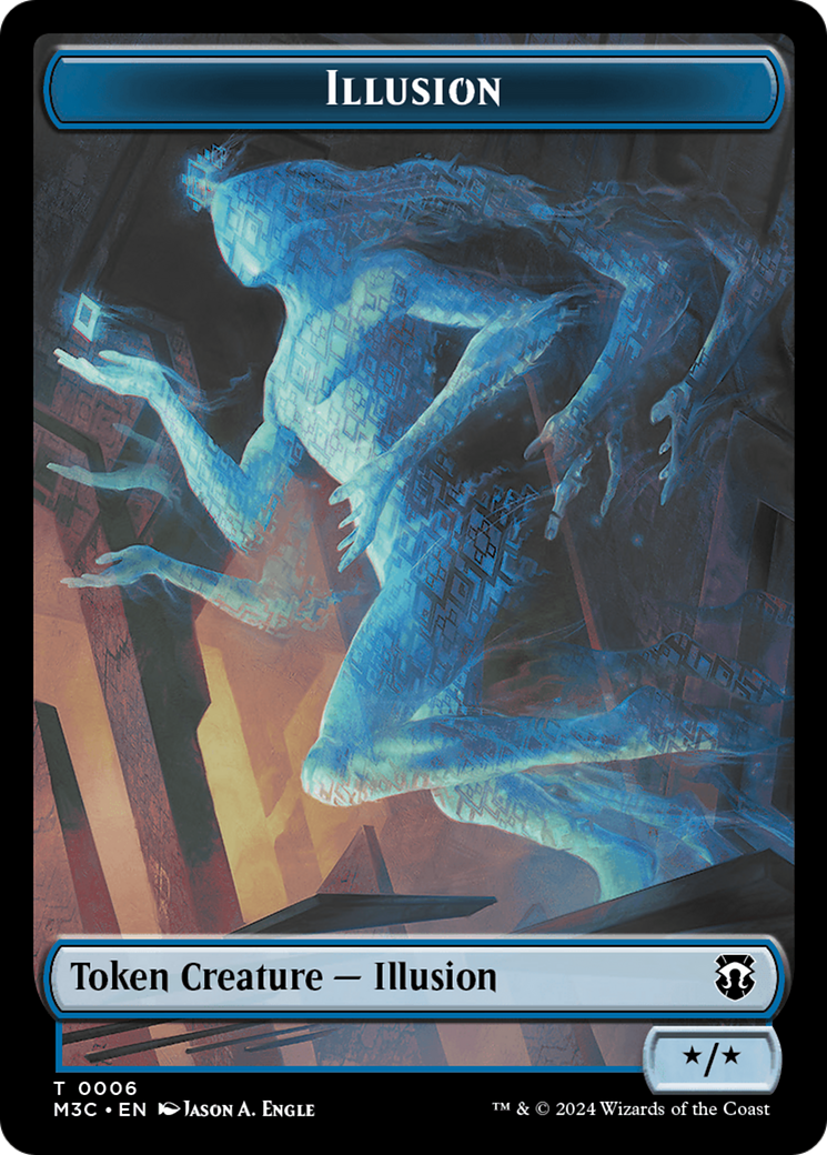 Illusion (Ripple Foil) // Servo Double-Sided Token [Modern Horizons 3 Commander Tokens] | Exor Games Summserside