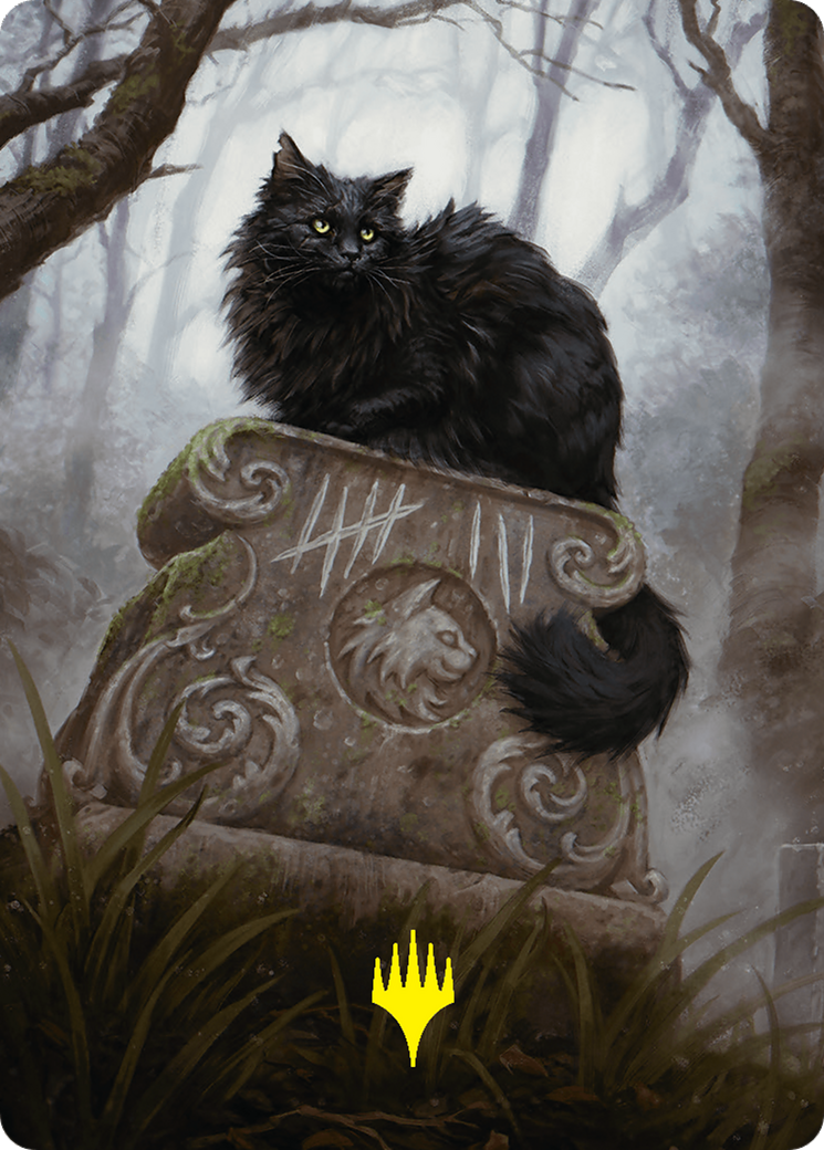 Nine-Lives Familiar 2 Art Card (36/54) (Gold-Stamped Planeswalker Symbol) [Foundations Art Series] | Exor Games Summserside