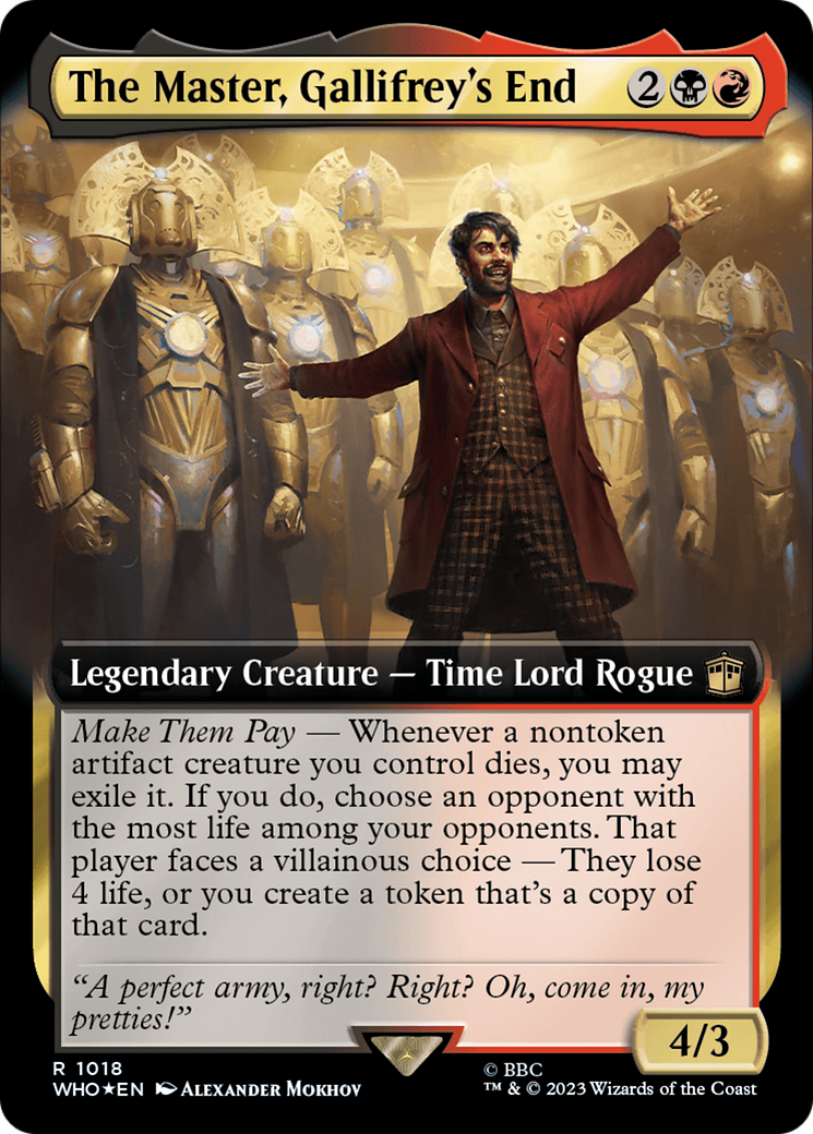 The Master, Gallifrey's End (Extended Art) (Surge Foil) [Doctor Who] | Exor Games Summserside