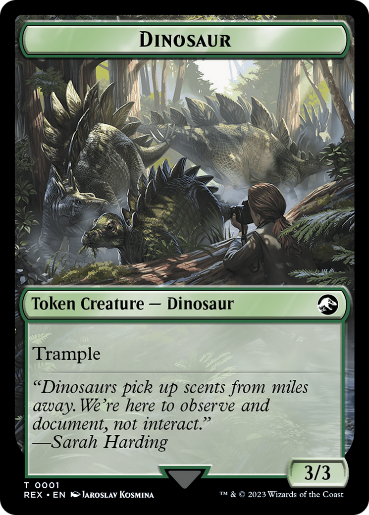 Treasure (0018) // Dinosaur (0001) Double-Sided Token [The Lost Caverns of Ixalan Tokens] | Exor Games Summserside