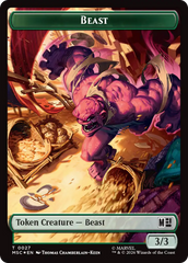 Rhino (029) // Beast (027) Double-Sided Token (Surge Foil) [Marvel Super Heroes Commander Tokens] | Exor Games Summserside