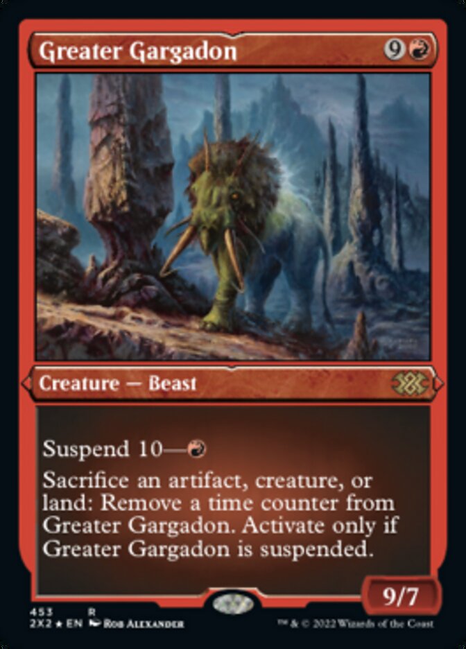 Greater Gargadon (Foil Etched) [Double Masters 2022] | Exor Games Summserside