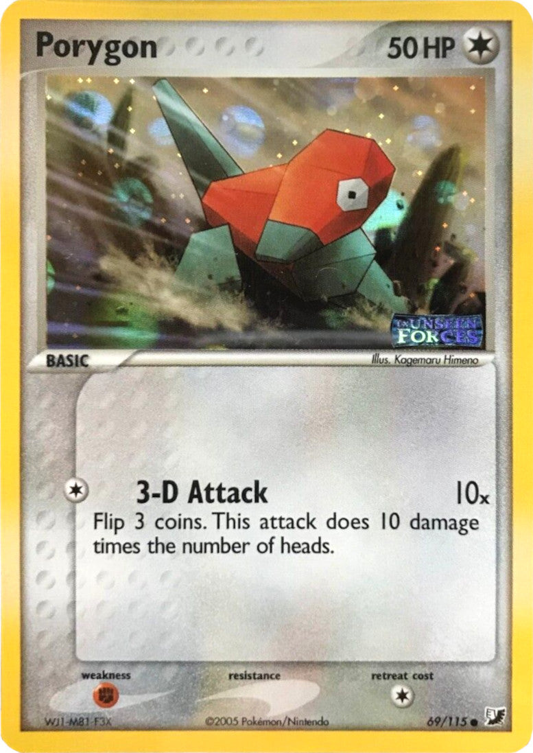 Porygon (69/115) (Stamped) [EX: Unseen Forces] | Exor Games Summserside