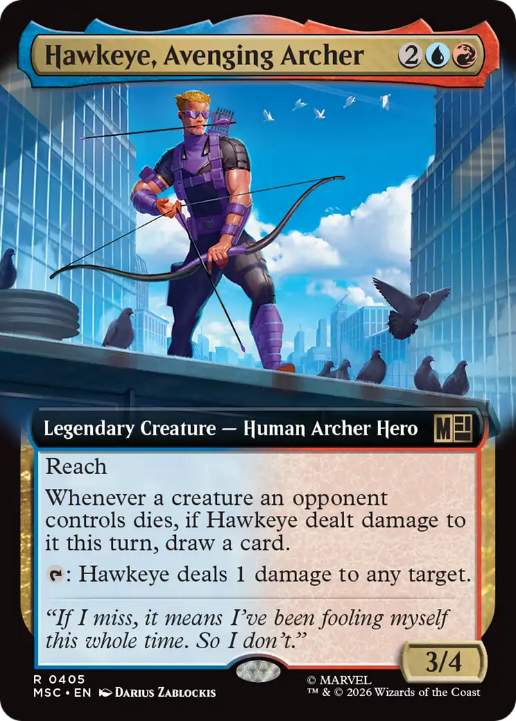 Hawkeye, Avenging Archer (Extended Art) [Marvel Super Heroes Commander] | Exor Games Summserside