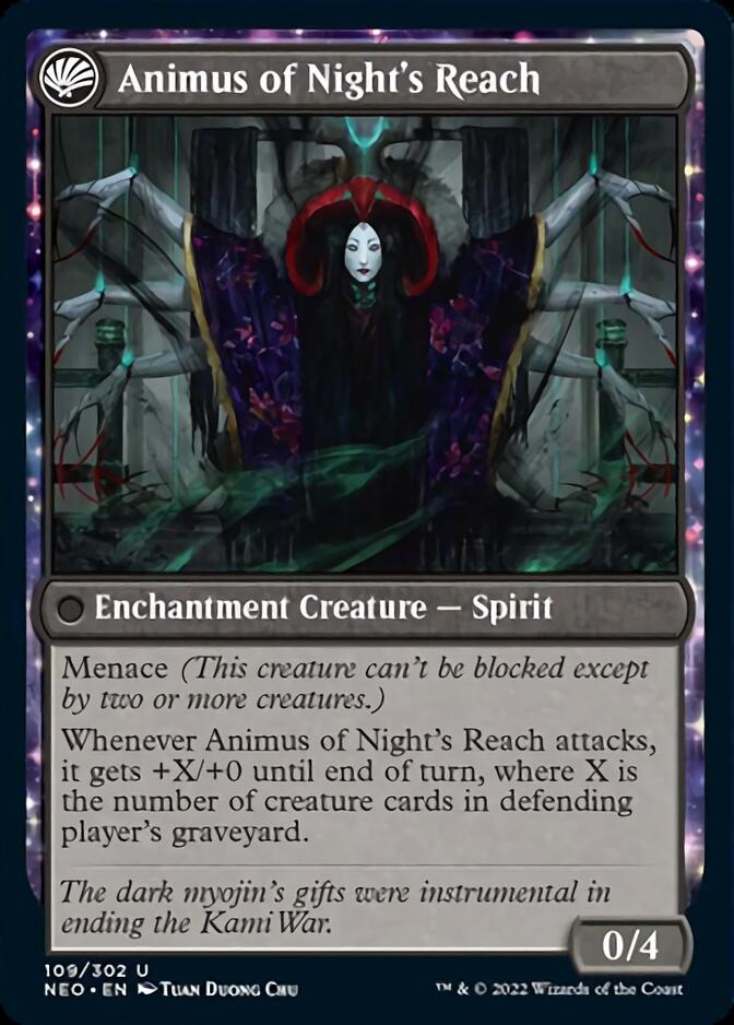 The Long Reach of Night // Animus of Night's Reach [Kamigawa: Neon Dynasty] | Exor Games Summserside