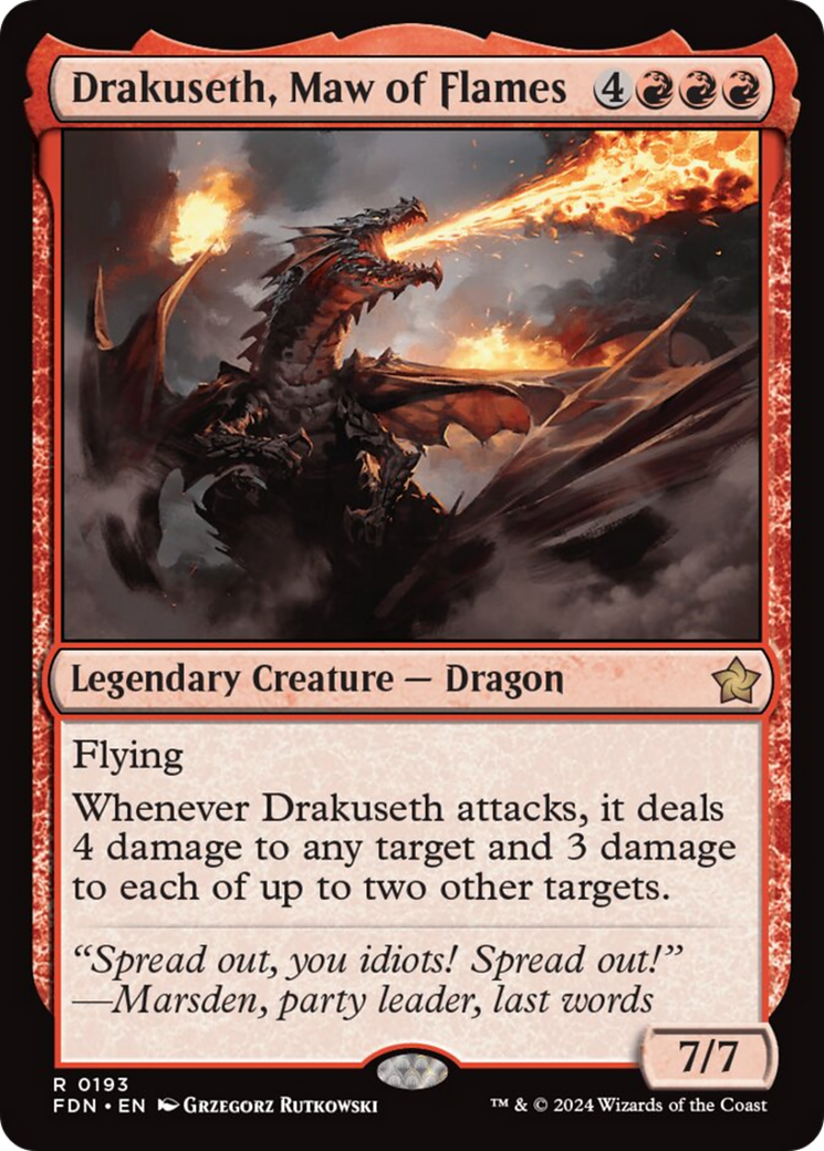 Drakuseth, Maw of Flames [Foundations] | Exor Games Summserside