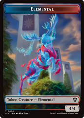 Elemental (0020) // Manifest Double-Sided Token [Secrets of Strixhaven Commander Tokens] | Exor Games Summserside