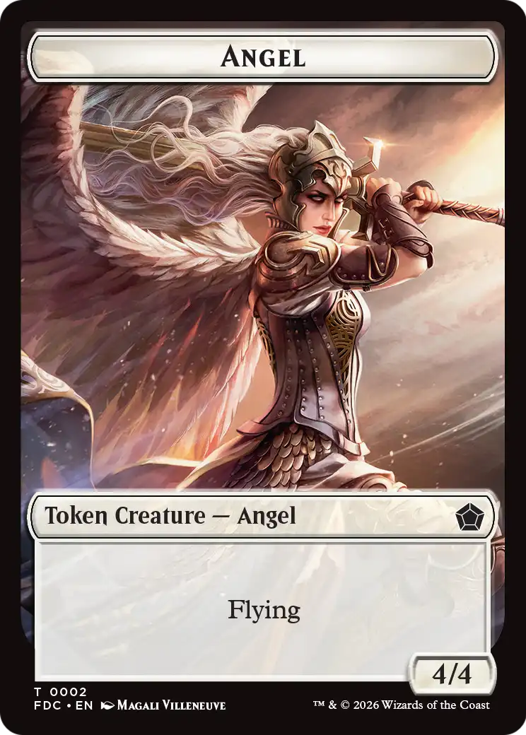 Angel (0002) // Clue Double-Sided Token [Foundations Commander Tokens] | Exor Games Summserside
