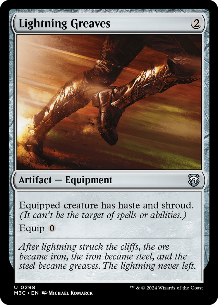 Lightning Greaves (Ripple Foil) [Modern Horizons 3 Commander] | Exor Games Summserside