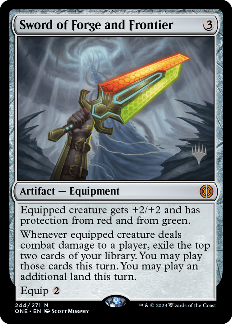 Sword of Forge and Frontier (Promo Pack) [Phyrexia: All Will Be One Promos] | Exor Games Summserside