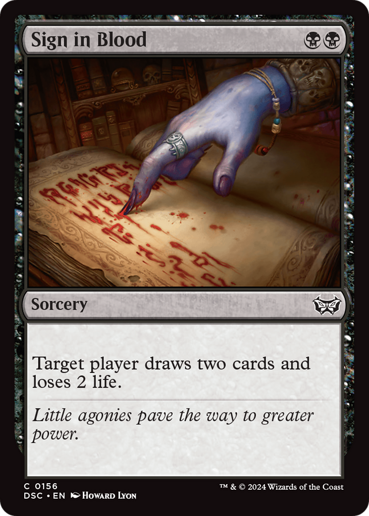 Sign in Blood [Duskmourn: House of Horror Commander] | Exor Games Summserside