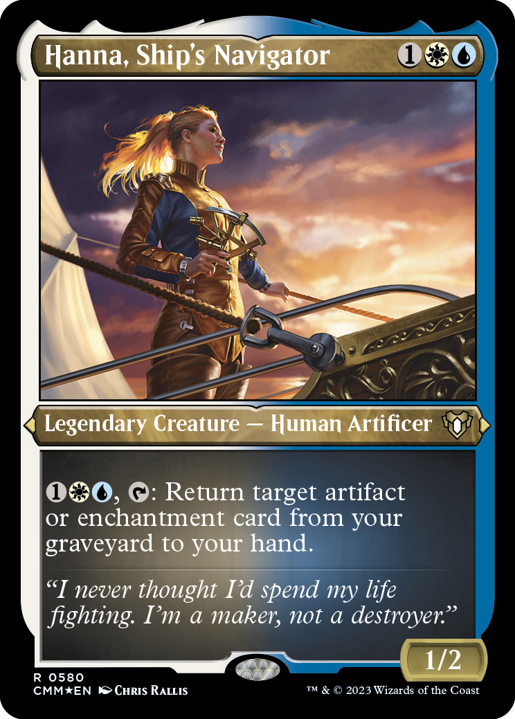 Hanna, Ship's Navigator (Foil Etched) [Commander Masters] | Exor Games Summserside