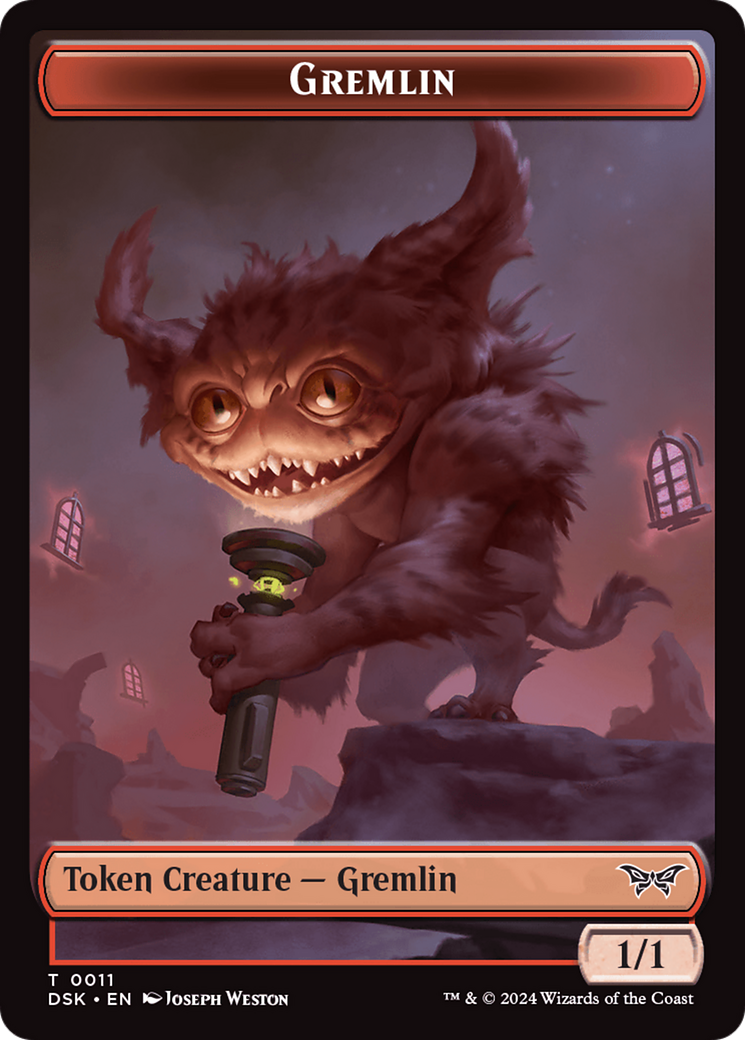 Gremlin Token [Duskmourn: House of Horror Tokens] | Exor Games Summserside