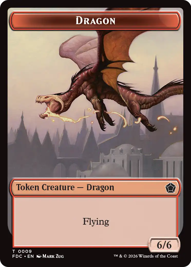 Dragon (0009) // Treasure Double-Sided Token [Foundations Commander Tokens] | Exor Games Summserside