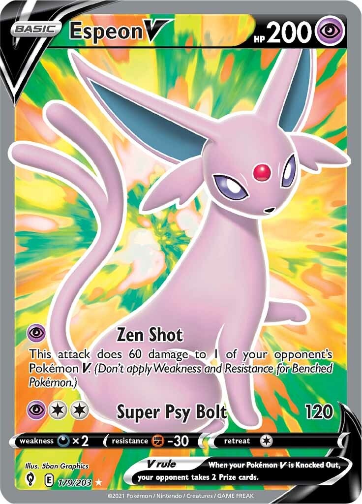 Espeon V (179/203) [Sword & Shield: Evolving Skies] | Exor Games Summserside