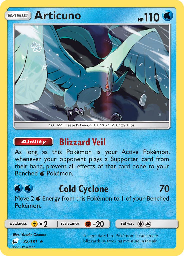 Articuno (32/181) [Sun & Moon: Team Up] | Exor Games Summserside