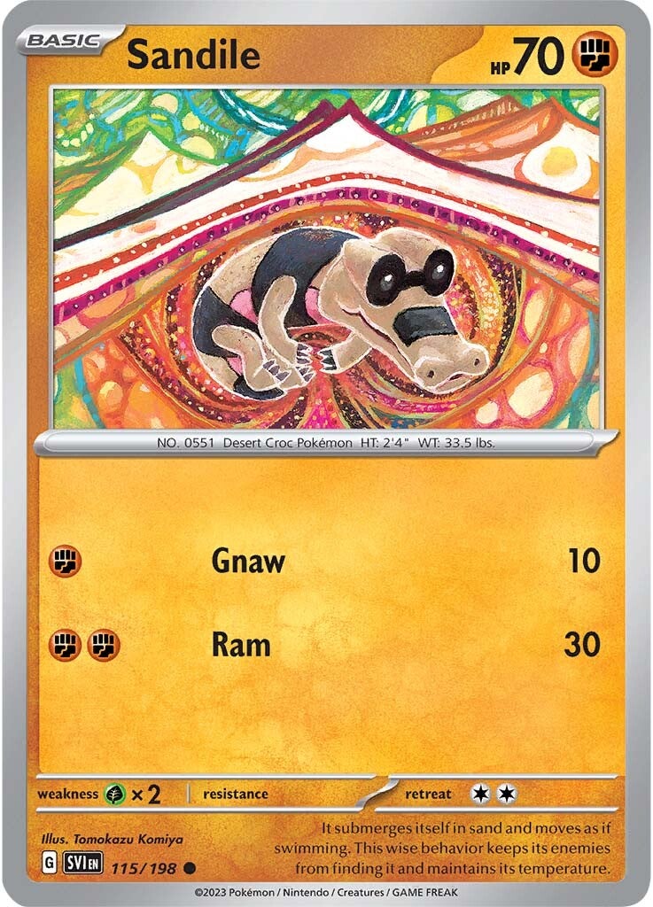 Sandile (115/198) [Scarlet & Violet: Base Set] | Exor Games Summserside