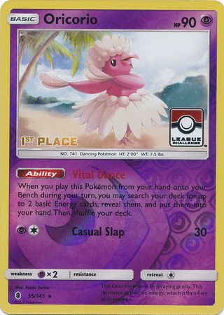 Oricorio (55/145) (League Promo 1st Place) [Sun & Moon: Guardians Rising] | Exor Games Summserside