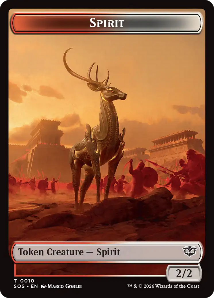 Inkling (0006) // Spirit (0010) Double-Sided Token [Secrets of Strixhaven Tokens] | Exor Games Summserside