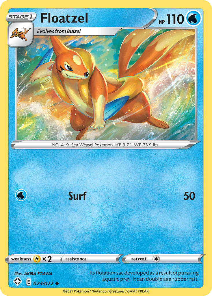 Floatzel (023/072) [Sword & Shield: Shining Fates] | Exor Games Summserside