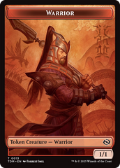 Dragon (0011) // Warrior Double-Sided Token [Tarkir: Dragonstorm Tokens] | Exor Games Summserside