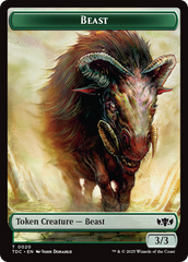 Beast // Treasure Double-Sided Token [Tarkir: Dragonstorm Commander Tokens] | Exor Games Summserside