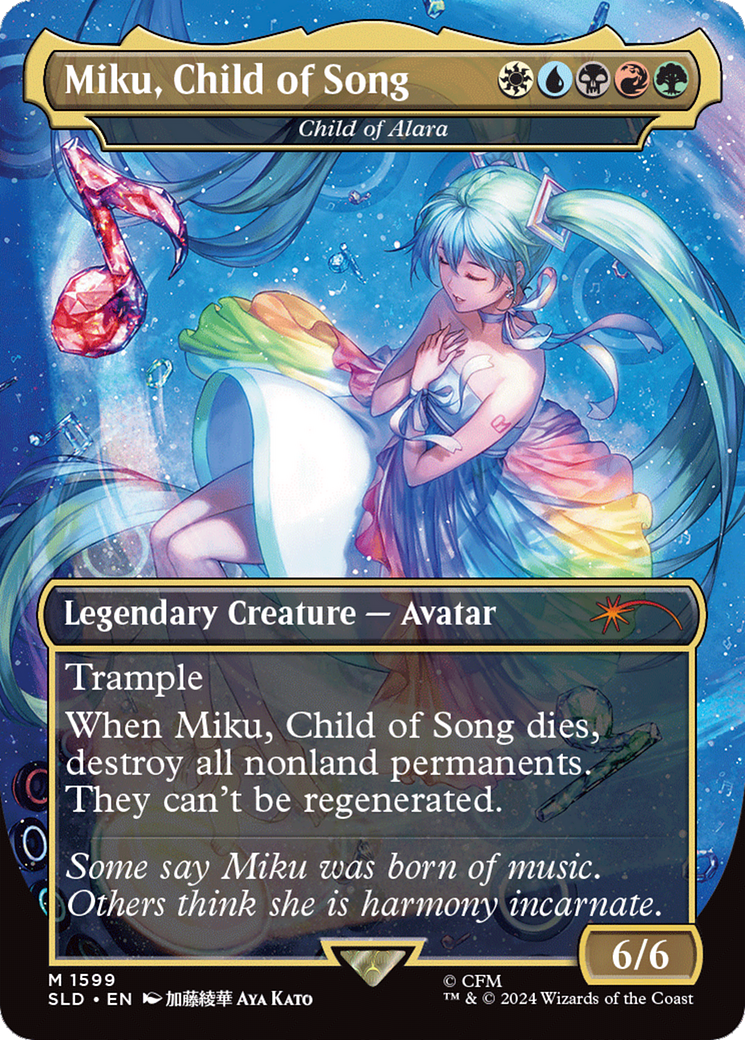 Miku, Child of Song - Child of Alara (Rainbow Foil) [Secret Lair Drop Series] | Exor Games Summserside