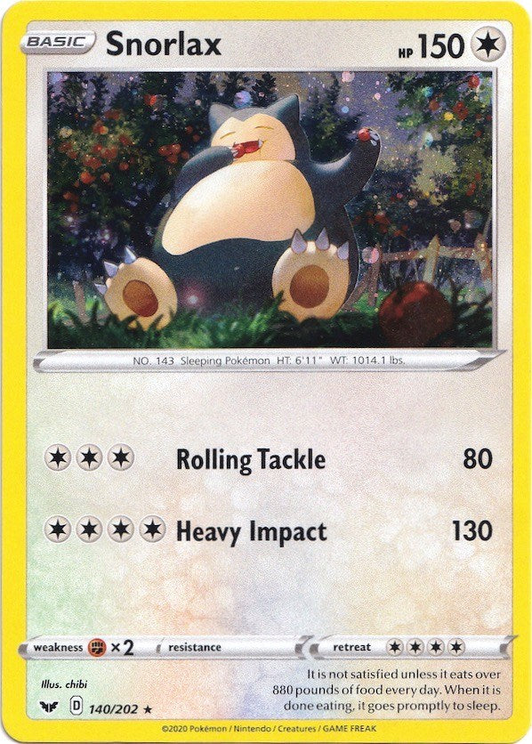 Snorlax (140/202) (Cosmos Holo) [Sword & Shield: Base Set] | Exor Games Summserside