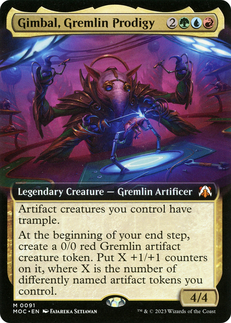 Gimbal, Gremlin Prodigy (Extended Art) [March of the Machine Commander] | Exor Games Summserside