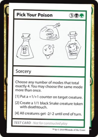 Pick Your Poison (2021 Edition) [Mystery Booster Playtest Cards] | Exor Games Summserside