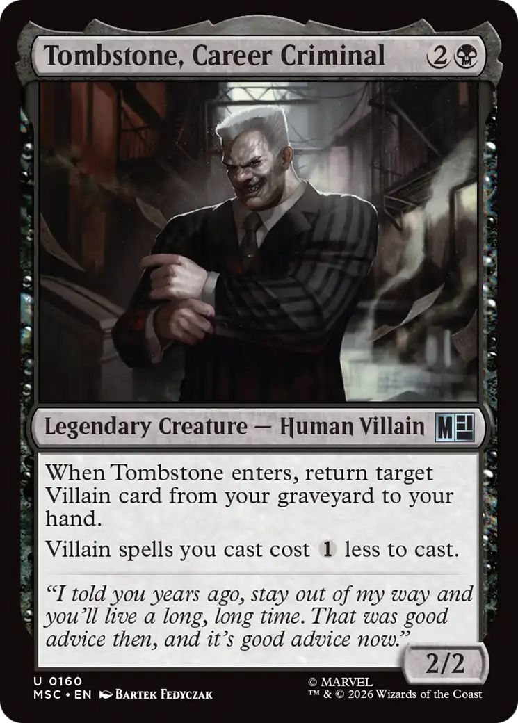 Tombstone, Career Criminal (0160) [Marvel Super Heroes Commander] | Exor Games Summserside