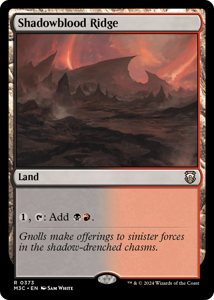 Shadowblood Ridge (Ripple Foil) [Modern Horizons 3 Commander] | Exor Games Summserside