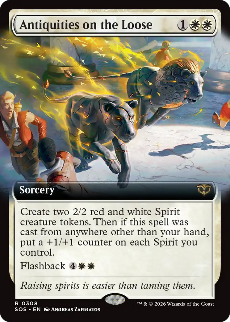 Antiquities on the Loose (Extended Art) [Secrets of Strixhaven] | Exor Games Summserside