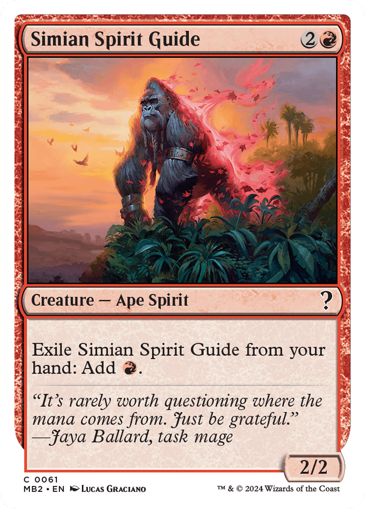 Simian Spirit Guide (White Border) [Mystery Booster 2] | Exor Games Summserside