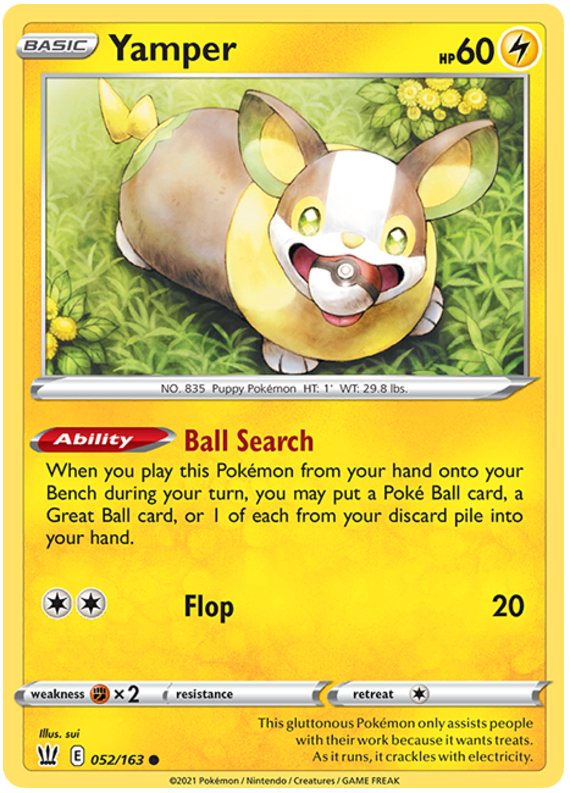 Yamper (052/163) [Sword & Shield: Battle Styles] | Exor Games Summserside