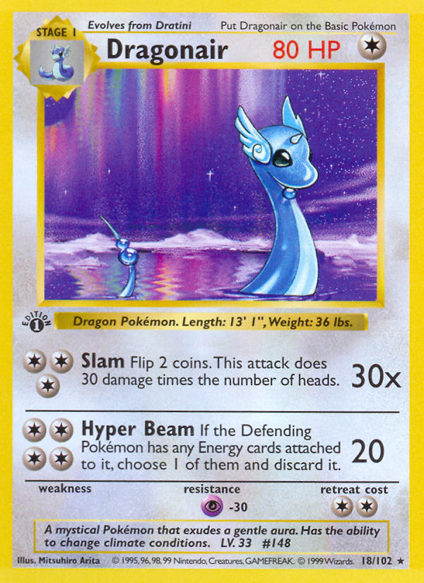 Dragonair (18/102) (Shadowless) [Base Set 1st Edition] | Exor Games Summserside