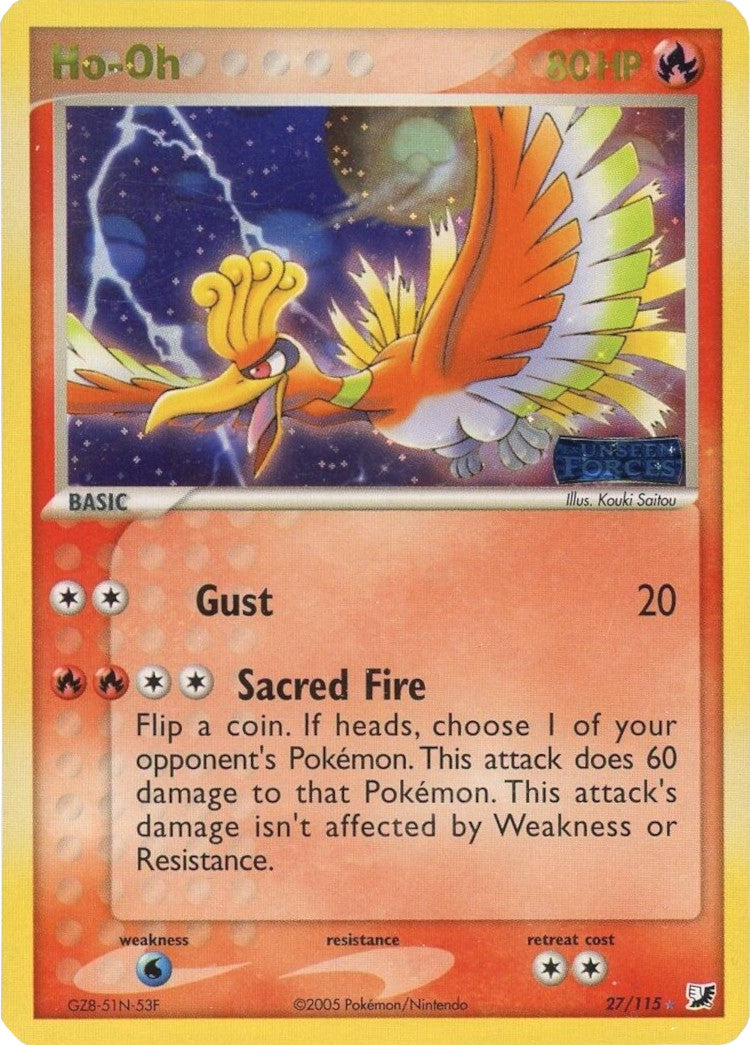 Ho-Oh (27/115) (Stamped) [EX: Unseen Forces] | Exor Games Summserside