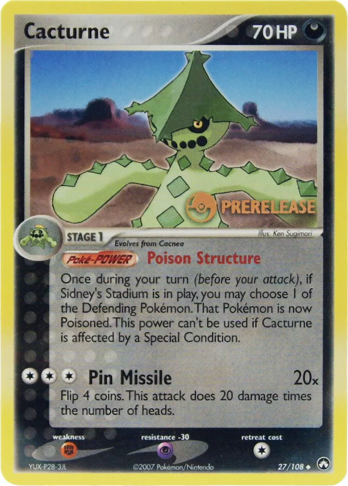 Cacturne (27/108) (Prerelease Promo) [EX: Power Keepers] | Exor Games Summserside