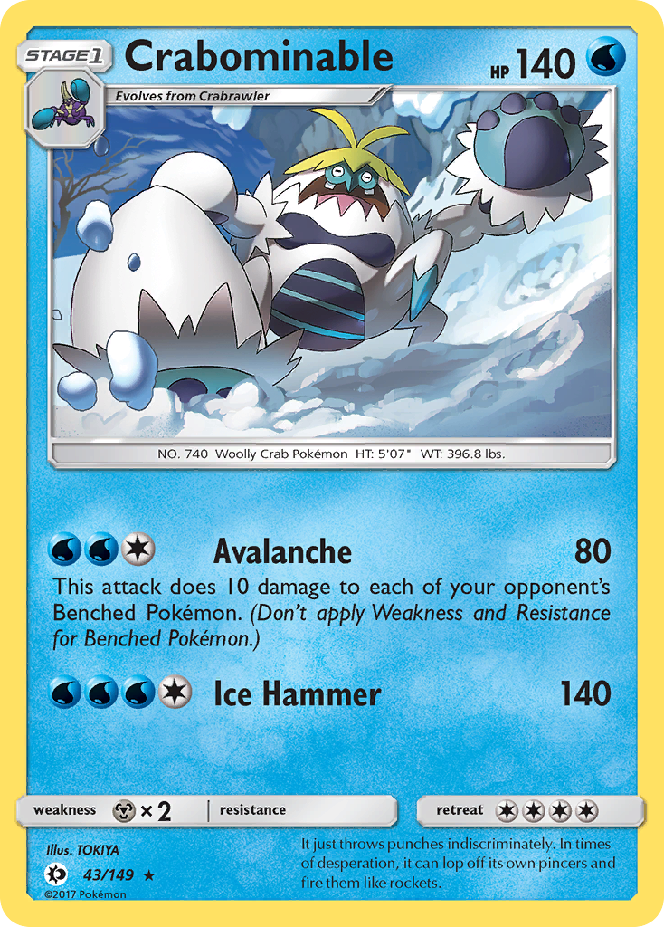 Crabominable (43/149) [Sun & Moon: Base Set] | Exor Games Summserside