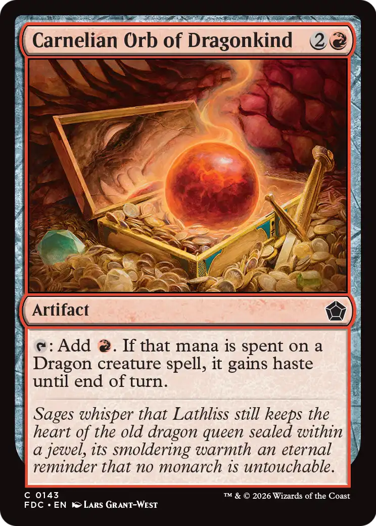 Carnelian Orb of Dragonkind [Foundations Commander] | Exor Games Summserside