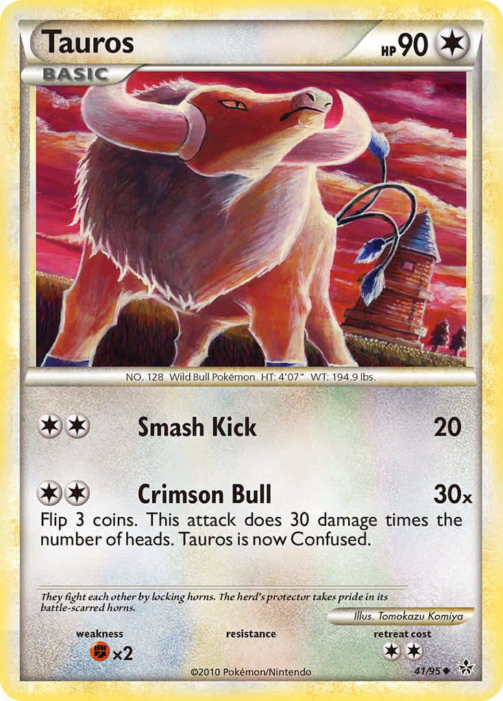 Tauros (41/95) [HeartGold & SoulSilver: Unleashed] | Exor Games Summserside